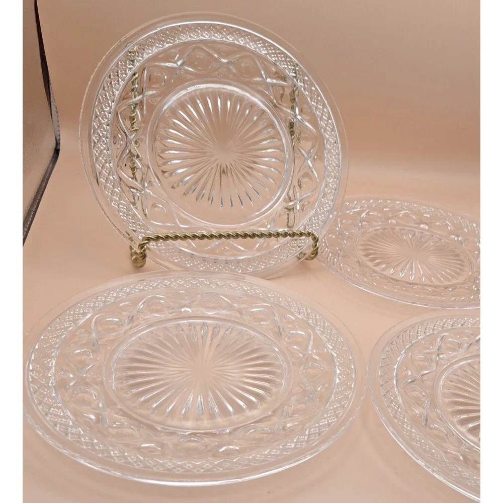 Vintage Glass Plates Imperial 4 